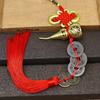 Antique-Style Five Emperor Coins with Pure Copper Gourd Pendant for Front or Bedroom Door