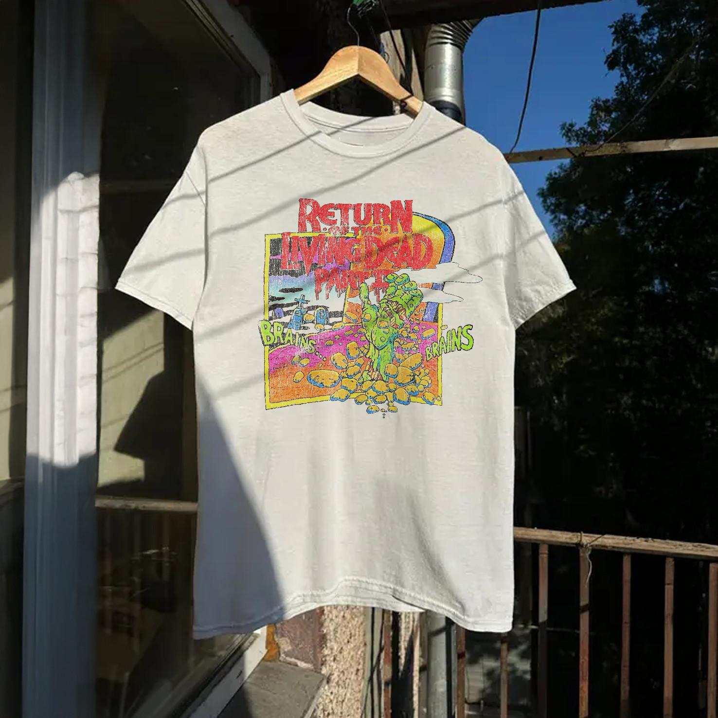 1988 Return Of The Living Dead Pt 2 Aged T-Shirt White M M
