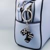 Smiling Face Dice 8 Ball Charm Keyring Backpack Decoration Handmade Pendant Keyring Fashion Bag Charm Fashion Keychain