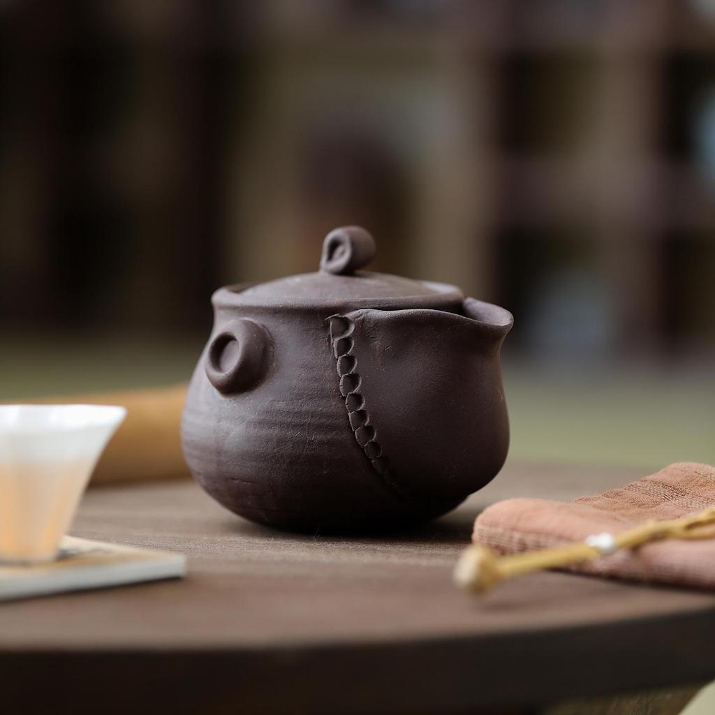 Purple Clay Treasure Bottle: Handmade Retro Ceramic Teapot for High-Grade Kung Fu Tea Tasting