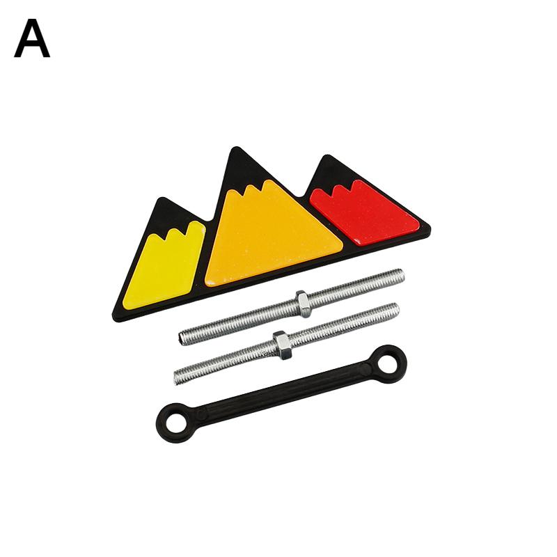 ABS New Grille Tricolor Emblem Snow Mountail Badge Three-color Colorful Styling Accessories