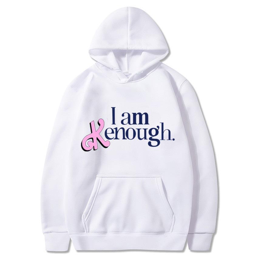 2025 new I Am Kenough letter print hooded loose sweater men's and women's hooded sweater