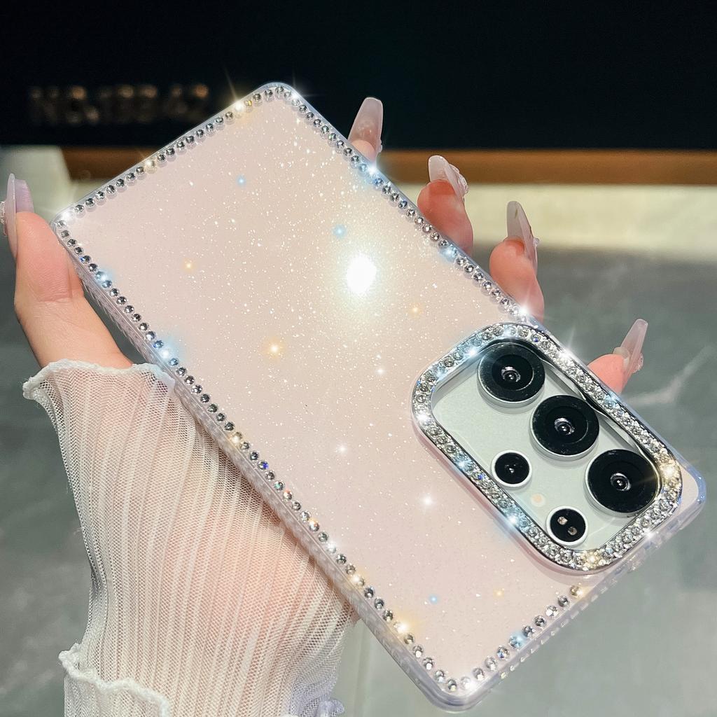 Suitable for Samsung S25ultra Mobile Phone Case Flash Powder S24 S23ultra Diamond set A55A56A26A35