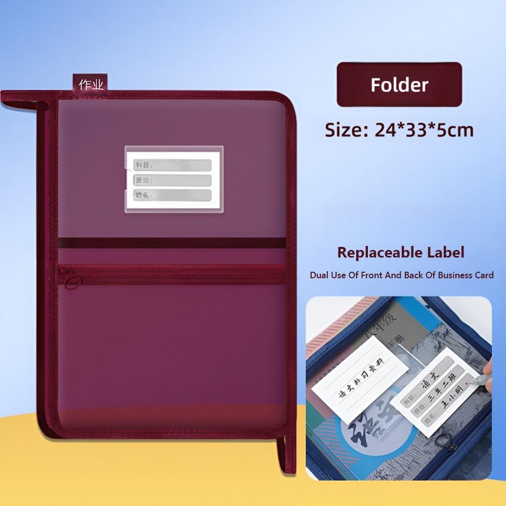 Mesh A4 File Folder L-shape Transparent Pouch Portable Test Paper Organizer  School Office