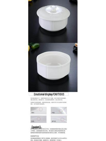 Large Ceramic White Soup Tureen with Lid - Perfect for Stewed Chicken, Double Boiling, and Rich Stews