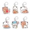Adorable BuBu Keychain Pendant: Cartoon Acrylic Charm for Backpacks