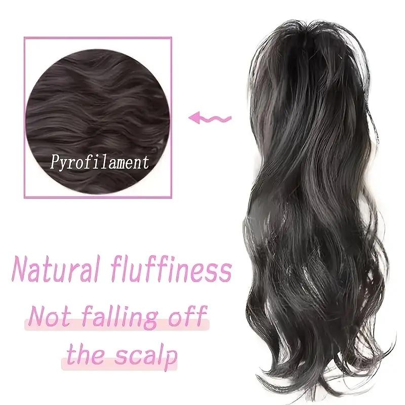A Ponytail Wig for Women with a Semi Curled Ponytail Wig and a Ponytail Braid for Daily Use