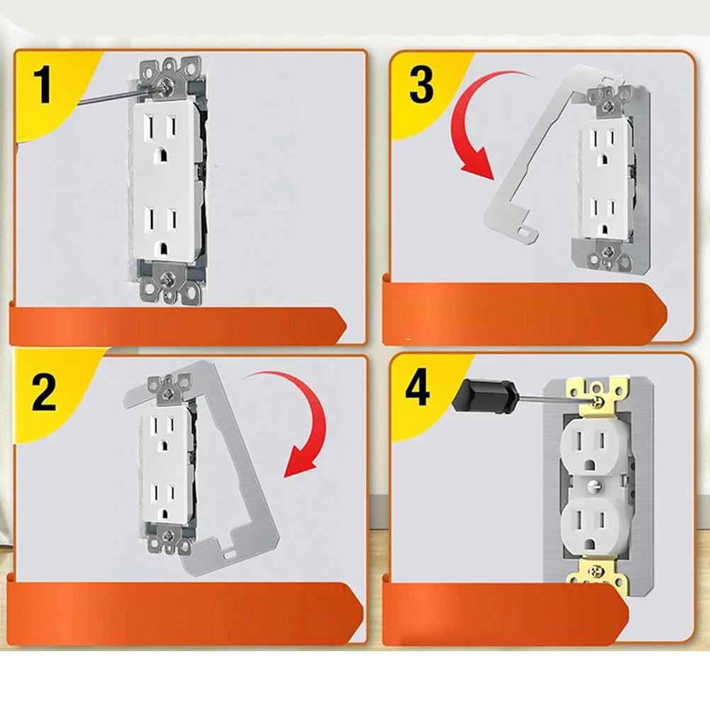 Stainless Steel Outlet Box Spacers Compatible with Standard 1-Gang and 2-Gang Metal and Plastic Junction Boxes