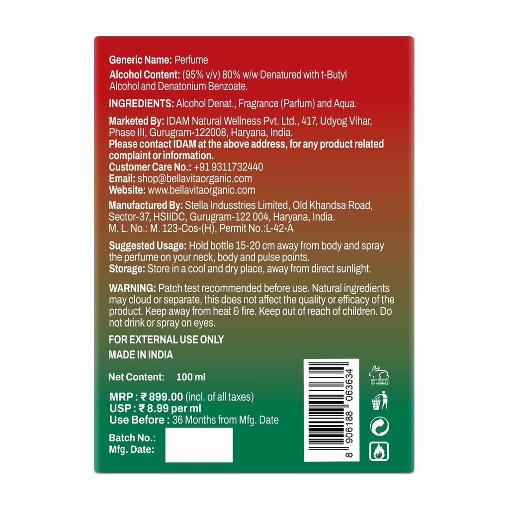 BELLAVITA Newly Launched Beast | Long Lasting EDP 100ml Perfume for Man and Woman