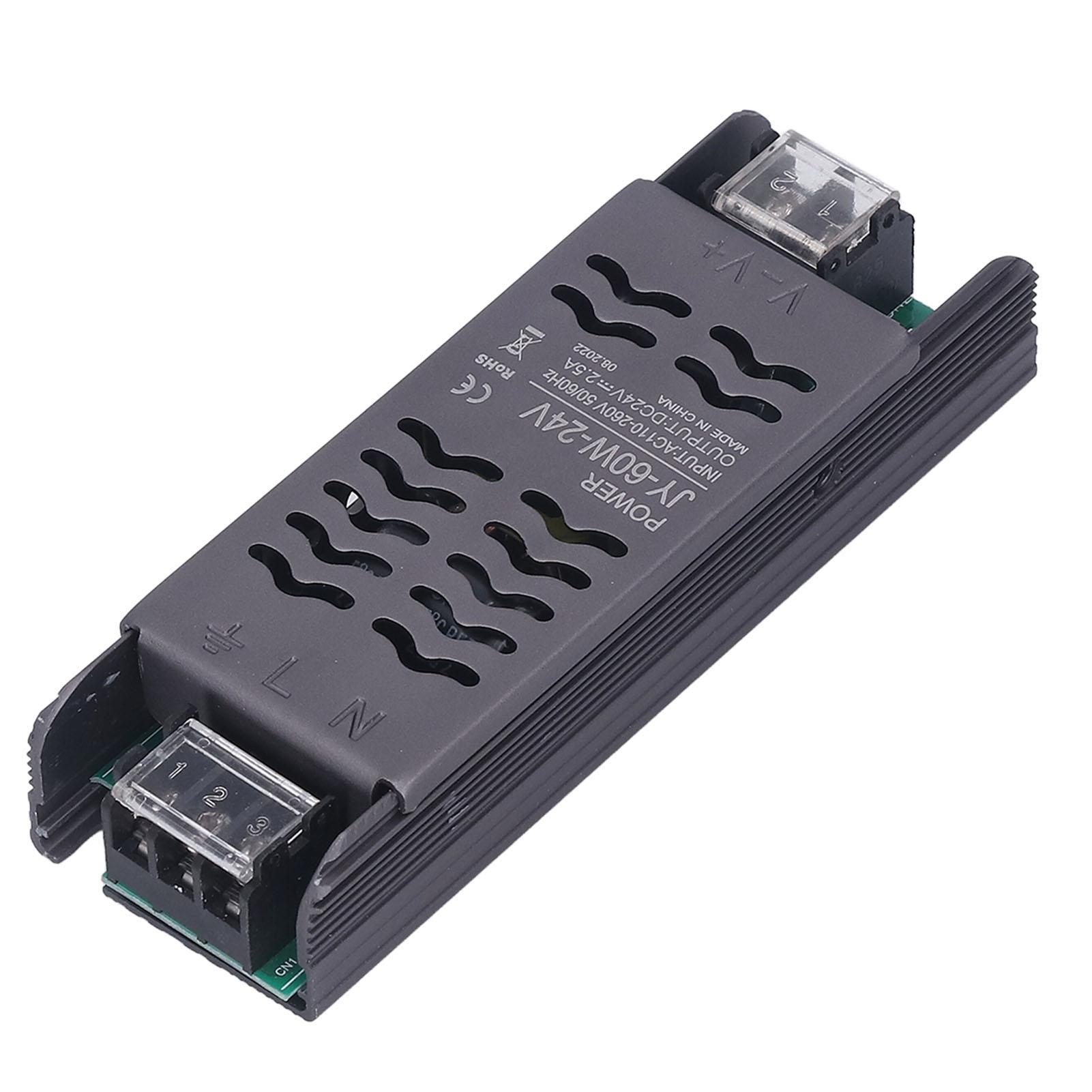 

24V Power Supply 60W DC24V IP20 AC110 to 260V to 24V Copper Aluminum Alloy Hollow Design LED Transformer