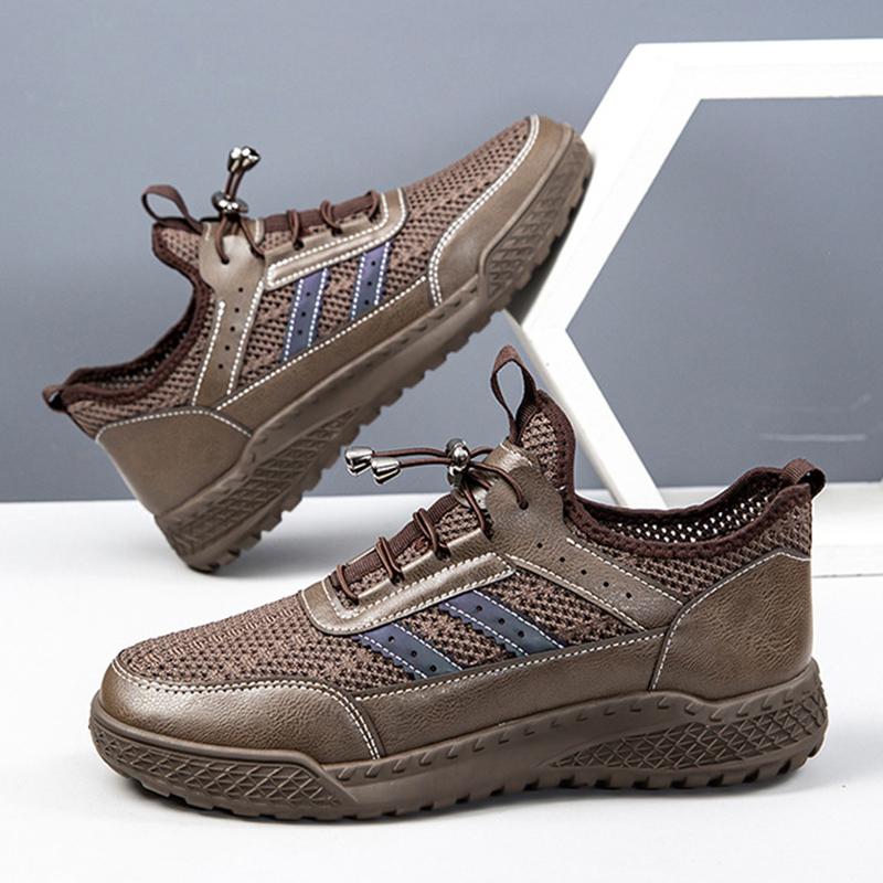 New Summer Soft Soled Running Shoes Men Black Mesh Breathable Casual Shoes Comfortable Versatile Outdoor Exercise Shoes