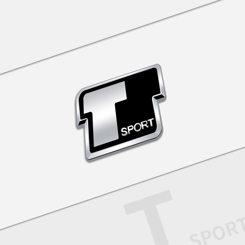 

Auto Metal T Sport Logo 3D Badge Lettering Decals Trunk Sticker For Toyota Camry Highlander RAV4 Yaris Corolla Hilux Car Styling
