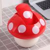 Lovely Mushroom Designs Waste Bin With Sealed Cover Sturdy ABS for Kitchen Kid Room