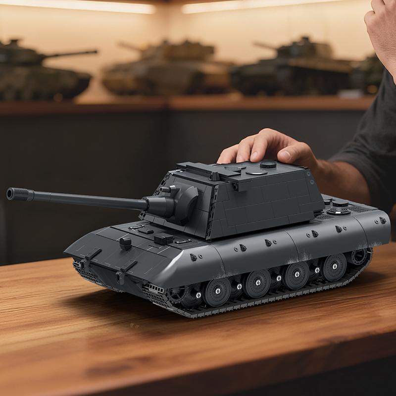World War 2 Ww2 Army Military Soldiers E-100 Heavy Tank Model Assemble Building Blocks Bricks Toys For Children Gift