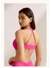 Spaghetti Strap Sports Bra with Shockproof Pads & Criss-Cross Back – Thin, Concealed Support for Yoga