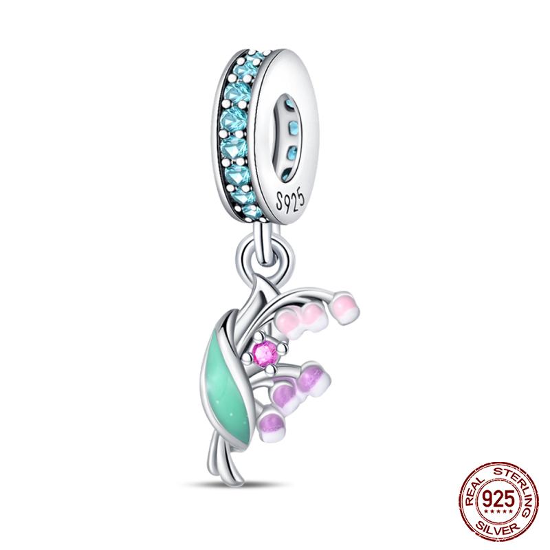 New 100% Copper Nightglow Butterfly Heart-Shaped Gem Charms Bead Fit Qikaola Original Bracelet Diy Birthday Jewelry