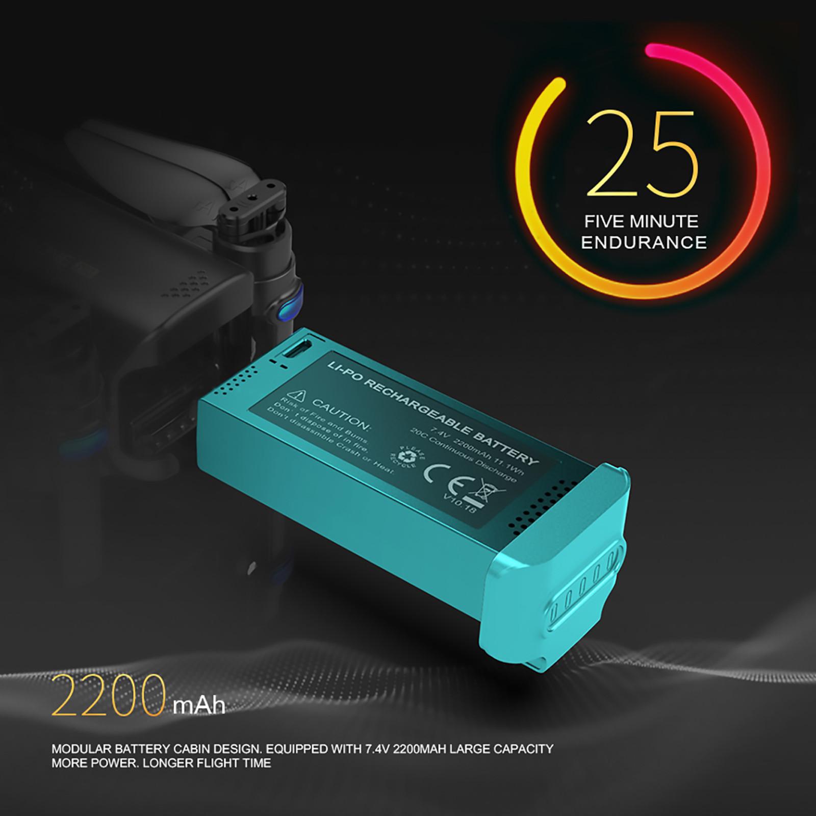 

(H0826)7,4 В, 2200 мАг, 11,1 Вт-год Li-Po акумулятори для квадрокоптера KA I ONE PRO/MA x RC Drone