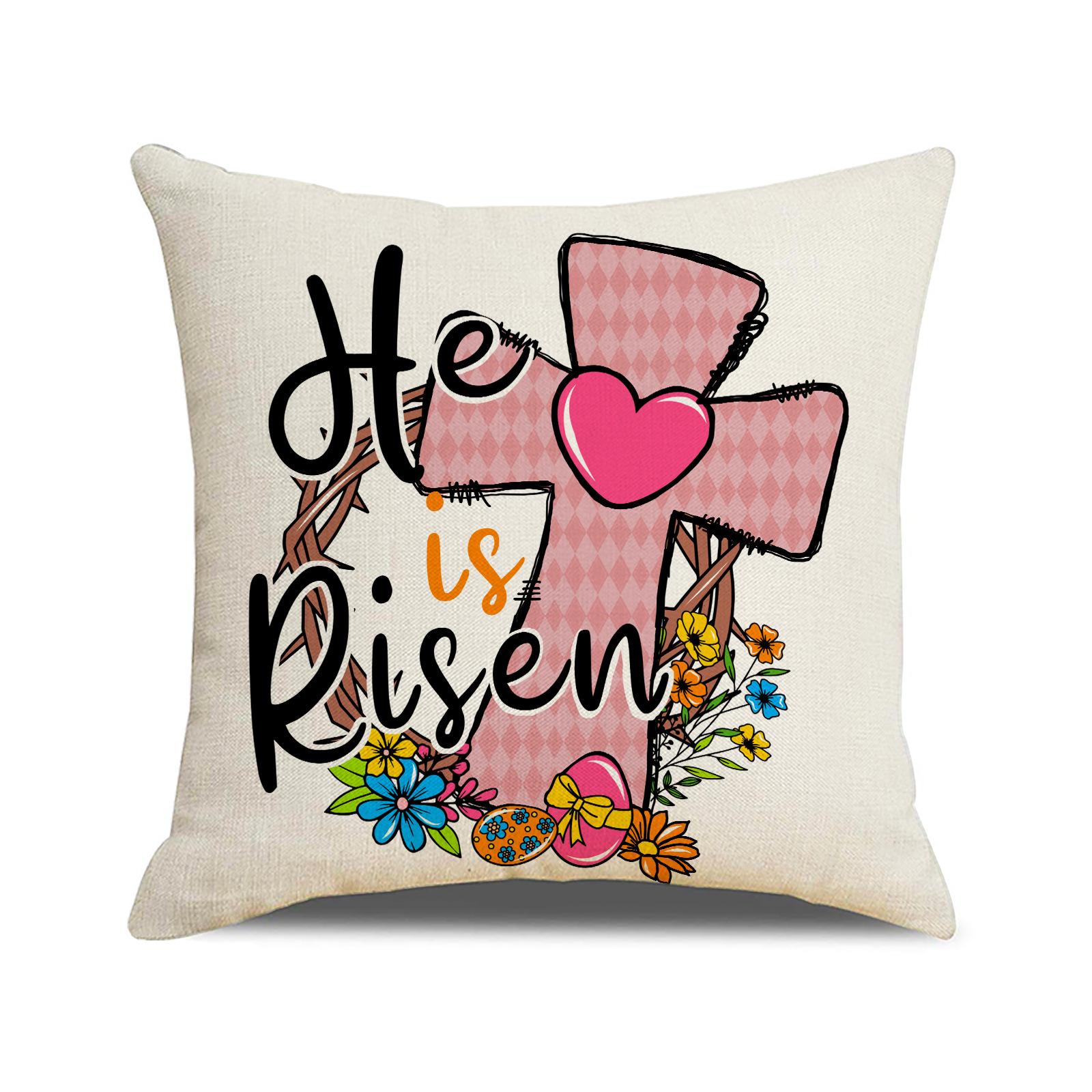 

Cartoon New Rabbit Print Pillow Case Easter Decoration Holiday Pillow Home Sofa Pillow Cushion 45 * 45Cm (excluding pillow core)
