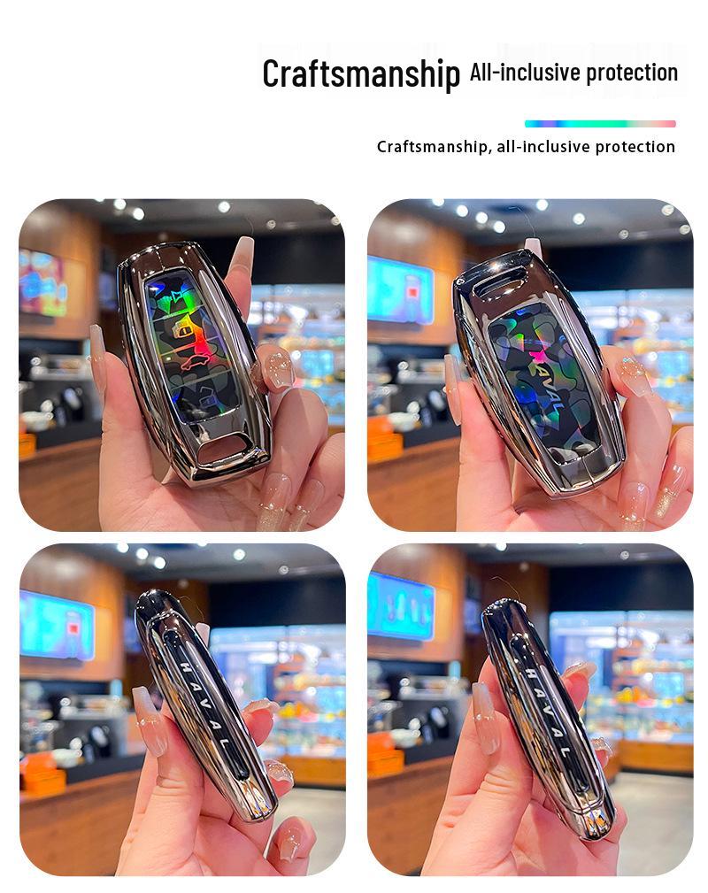 Compatible Metal Buckle Key Cover for Great Wall Haval: H2S, M6, F5, F7X, Big Dog, Divine Beast, Fierce Dragon, Dragon Max, Owl