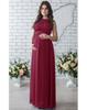 Polyester Maternity Dress With Spliced Design For Summer Casual Wear