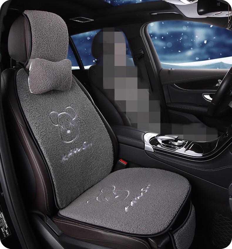 

Winter Cartoon Lambswool Plush Car Seat Cushion - Thick, Warm, Non-slip Universal Cover