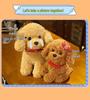 Cute Realistic Husky and Pomeranian Dog Plush Figurine Dolls