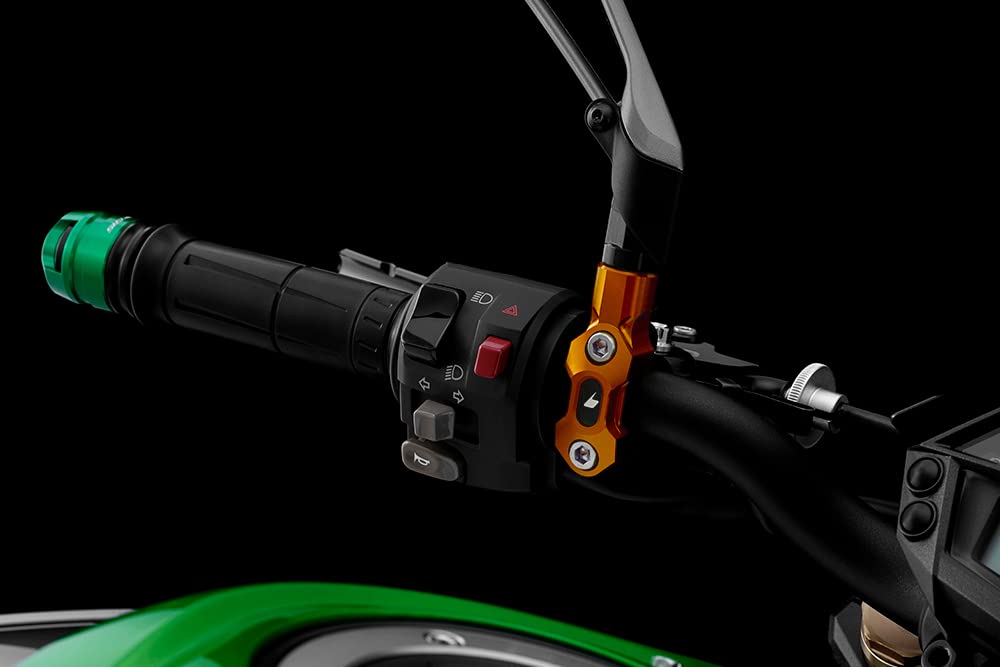 BIKERS BK-K312-OGD Mirror Holder Clamp Z900RS Z1000 Left Side Aluminum Orange Gold