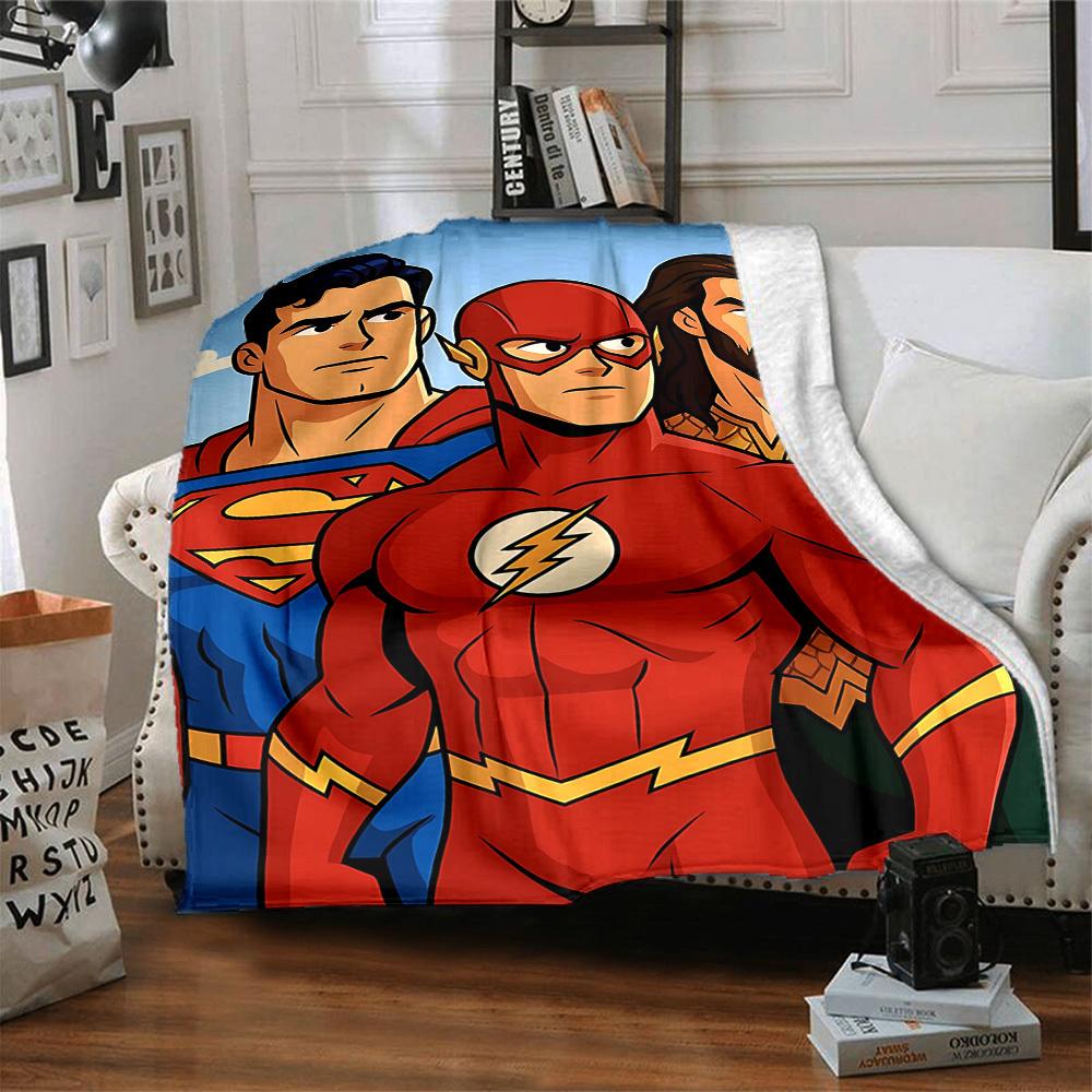 1 Stück Superman, Flash Decke Leichte Flanelldecke für Sofa, Bett, Reisen, Wohnzimmer, Büro, Couch, Stuhl und Bett