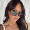 Female Small Frame Square Sunglasses Women Men Luxurious Casual Sun Glasses Mirror Black Rectangle Designer Brand Fashion