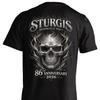 Koszulka Sturgis Motorcycle Rally 2026 z dymiącą czaszką - 86. Rocznica