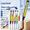 45mm Deep Hole Marker Pen for Woodworking & Metalworking - Multi-Color, Long Tip, Waterproof, Oil-Based, with Scale.