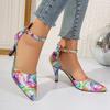 Fashion Ladies Shoes Fashion Ankle Strap Women Pumps Spring Pointed Toe Shallow Mixed Colors Buckle Dress Stilettos or Thin Heels Shoes