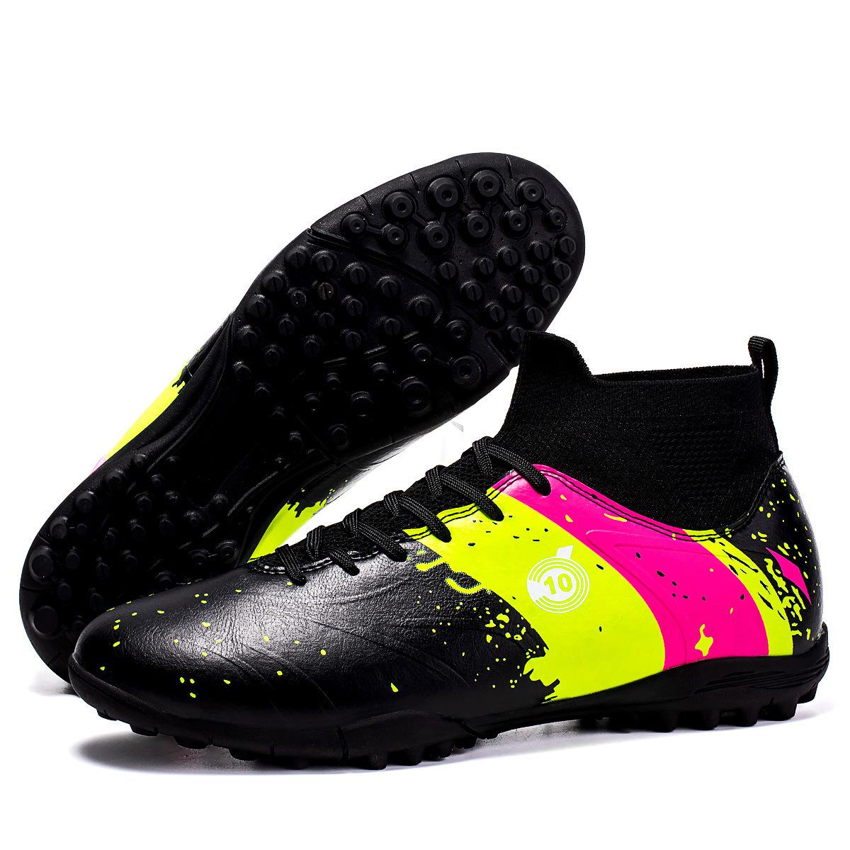 

High-top broken women s children s sports shoes long nails foreign trade blue nails training football shoes men s shoes competition students 46