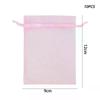Pink Organza Jewelry Pouches 10/50PCS S/M/L Drawstring Sheer Bags for Wedding Favors Gift Candy Packaging