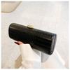 Autumn and winter warm brown crocodile pattern long baguette bag clutch bag trendy locomotive dating party special-shaped bag