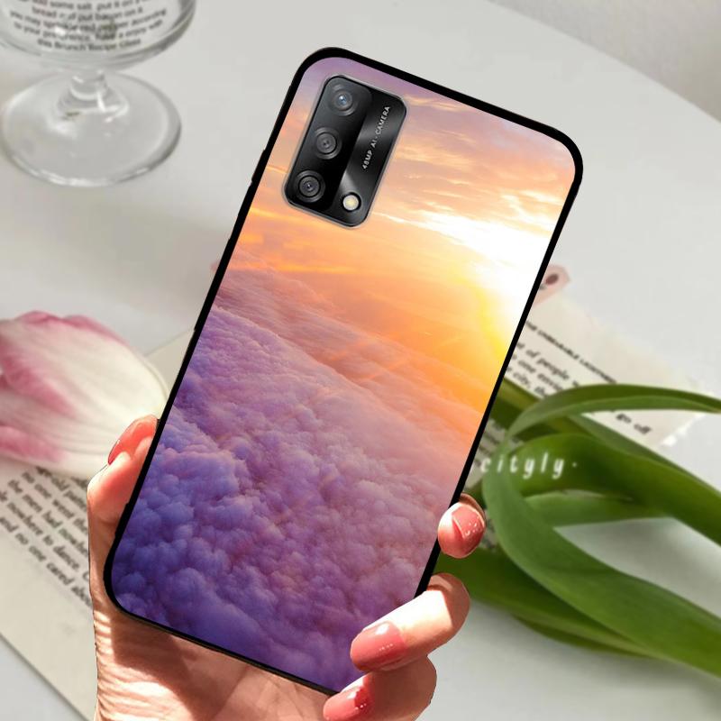 Für Oppo A74 4G Hülle CHP2219 Stoßfest Farbe Lackiert Matt Weiches TPU Silikon Handyhülle Für OPPO F19 Bumper CPH2219 Fundas