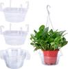 Clear Plastic Round Hanging Basket Drip Tray for Indoor Plants