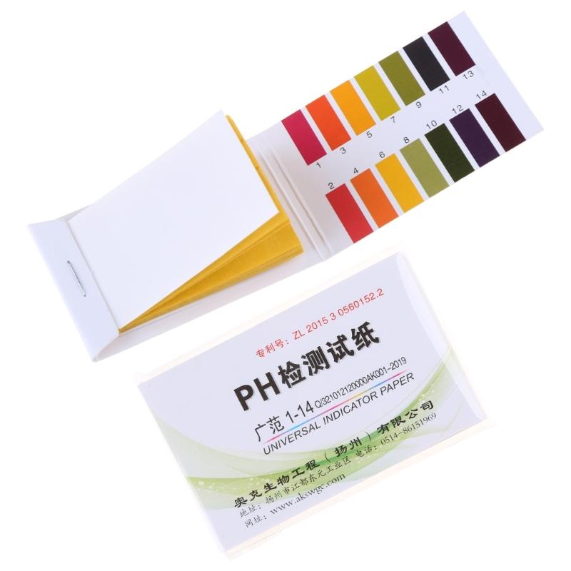 1 Pack 80 Strips Test Strips 1-14pH Test Litmus Paper for Water Soil Testing Alkaline Acid Indicator Testing Strips