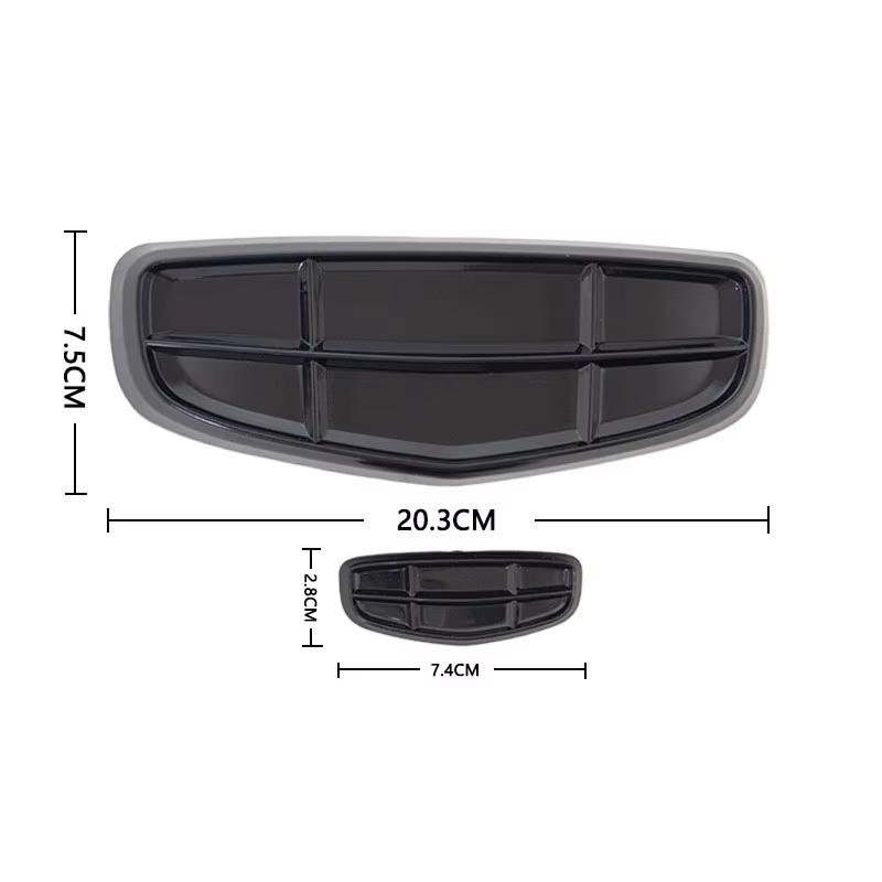 For GEELY Monjaro Manjaro KX11 ABS Logo Sticker Black Badge Emblem Racing Grill Hood Styling Decorative Sticker Car Accessories