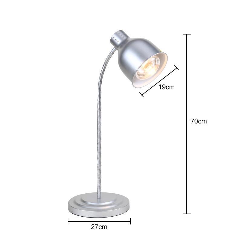 Double Head Gooseneck Buffet Warming Lamp for Food Display 220V Heat-preserving Light Source