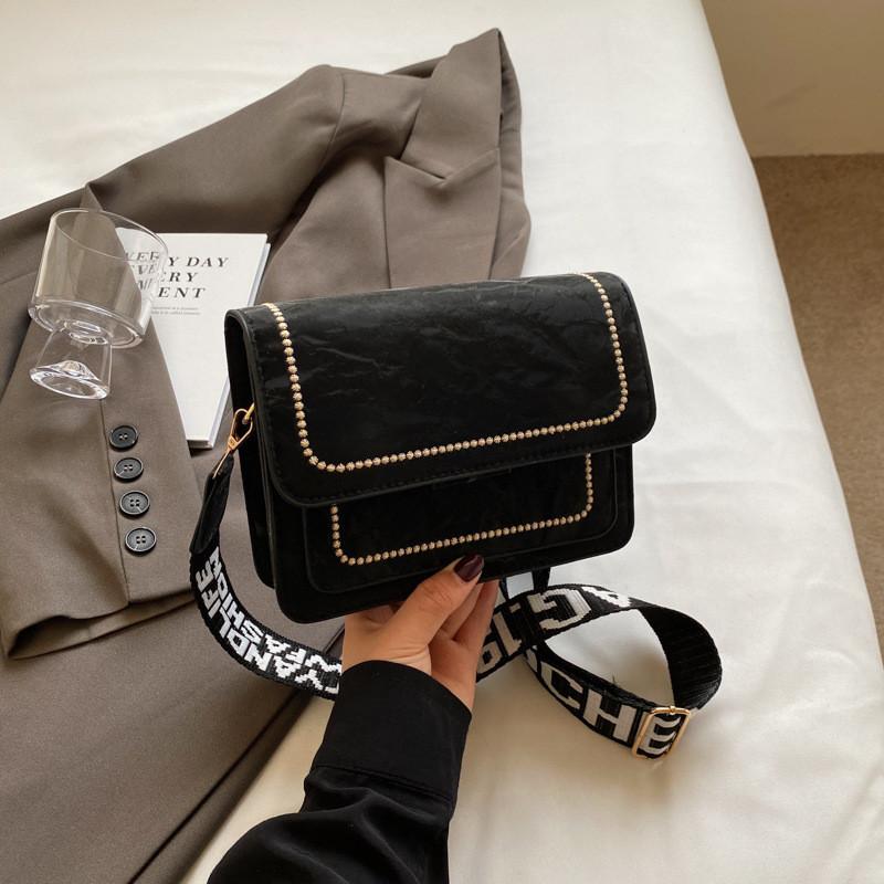 

Fashionable Vintage Single Shoulder Bag Pu Leather Crossbody For Everyday Use чёрный