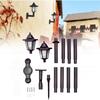 Vintage Inspired Dual Head Hexagonal Solar Wall Light Perfect For Outdoor Spaces
