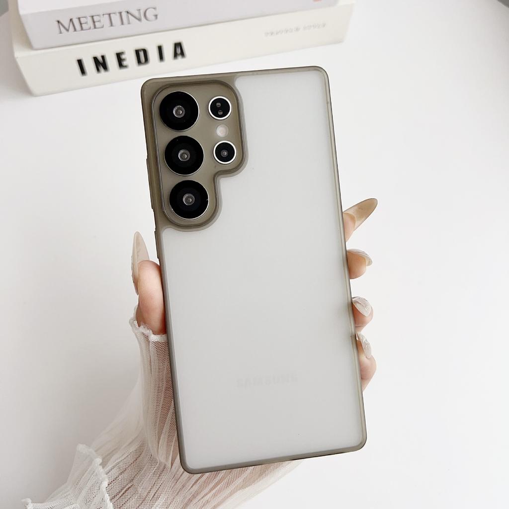 Suitable for Samsung S25ultra Ultra Thin Two In One Matte Semi Transparent Mobile Phone Case S24u Skin Feeling 23 Drop Protection Case