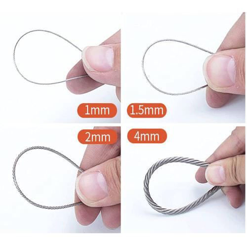 2mm/3mm/4mm/5mm/6mm/8mm/10mm Diameter 304 Stainless Steel Aircraft Wire Rope, Military Spec, for Lubrication, Vehicle Towing, and Lifting, Strong Wire