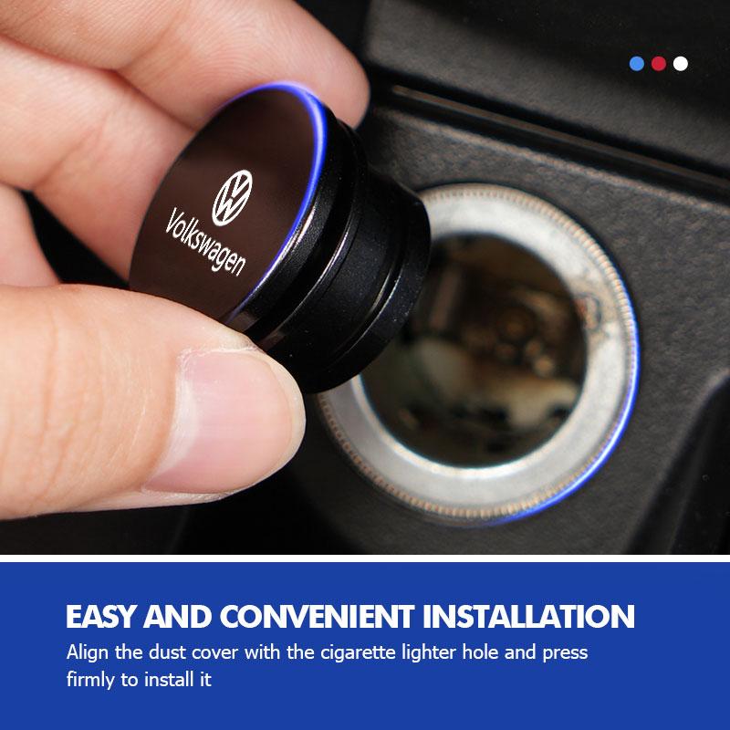 Valve Stems Caps For Volkswagen VW Car Cigarette Lighter Cover Button Protector Dust Cap Golf 4 5 6 7 Polo Jetta Sagitar Magotan