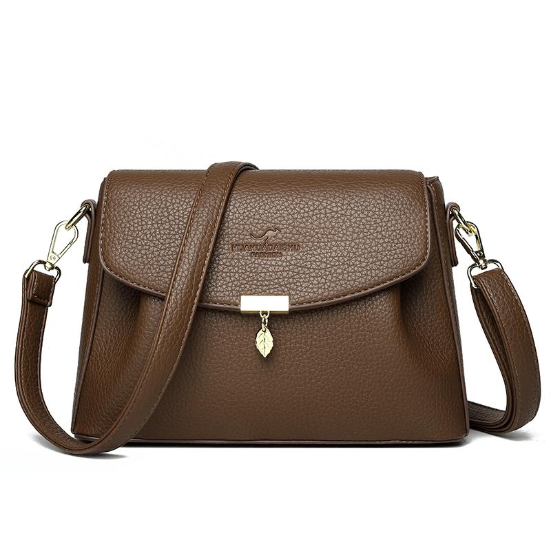 PU Muttertasche Schultertasche Umhängetasche Kleine quadratische Tasche Vintage Pendler Handtasche für Damen