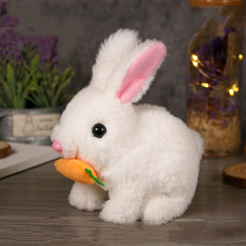 Puzzle Kinder Elektronisches Spielzeug Elektrisches Stofftier Hase Laufen Bellen Nicken Geburtstagsfeiern Feiertagsgeschenke Zimmerdekoration