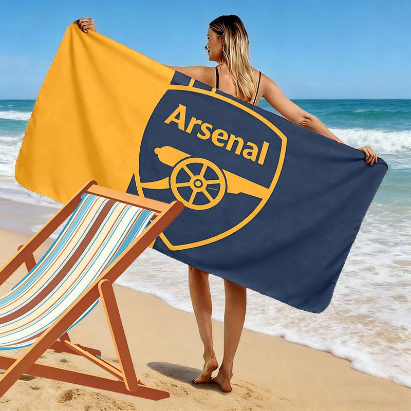 Arsenal Print Beach Towel, Large Soft Quick Dry Towel for Beach Camping Swimming