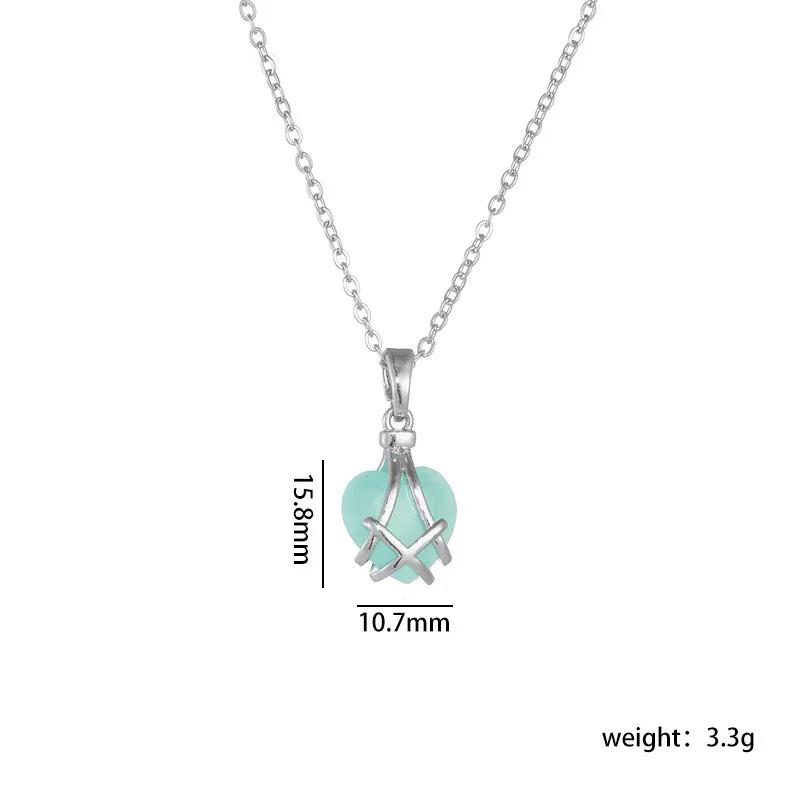 Birthday Stone Heart Necklace Niche Design for Women Light Luxury Necklace Design High-end Pendant Accessory Collarbone Chain