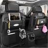 2 PCS Car Seat Back Organizer, Premium Leather Seat Back Protector with Storage Pockets, Waterproof Hanging Vehicle Storage, Universal Car Organizer